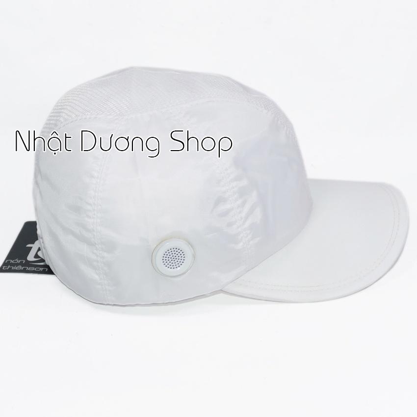 Nón kết dù TS lưới ở giữa - Trắng chất liệu vải dù cao cấp kết hợp lưới xịn, thích hợp cho mấy ace dân chơi nón nha