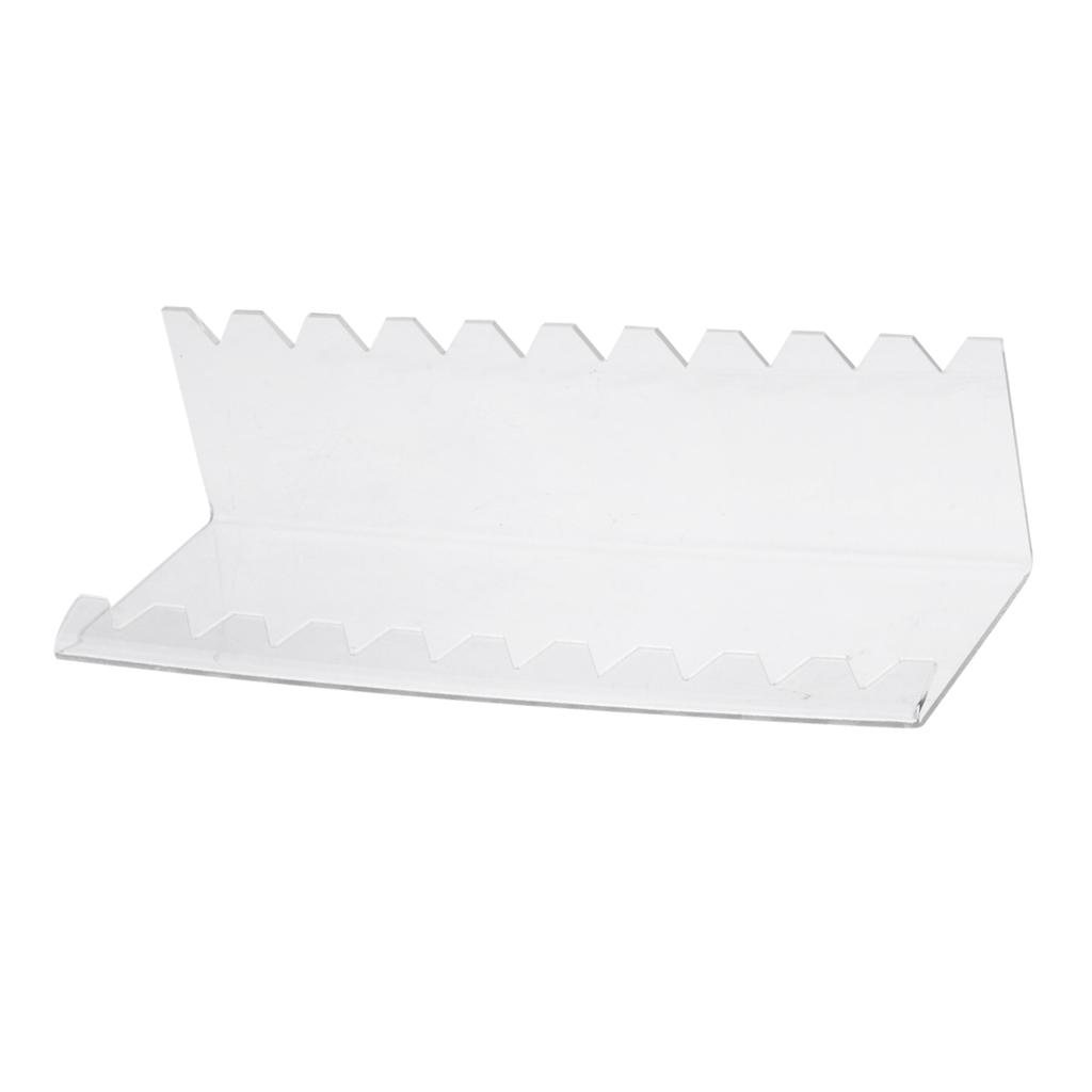 Cuticate 10 Khe Cắm Chất Liệu Acrylic Đỡ Cho Bút/Bút Chì Kẻ Lông Mày/Cọ Trang Điểm/Móng Bàn Chải