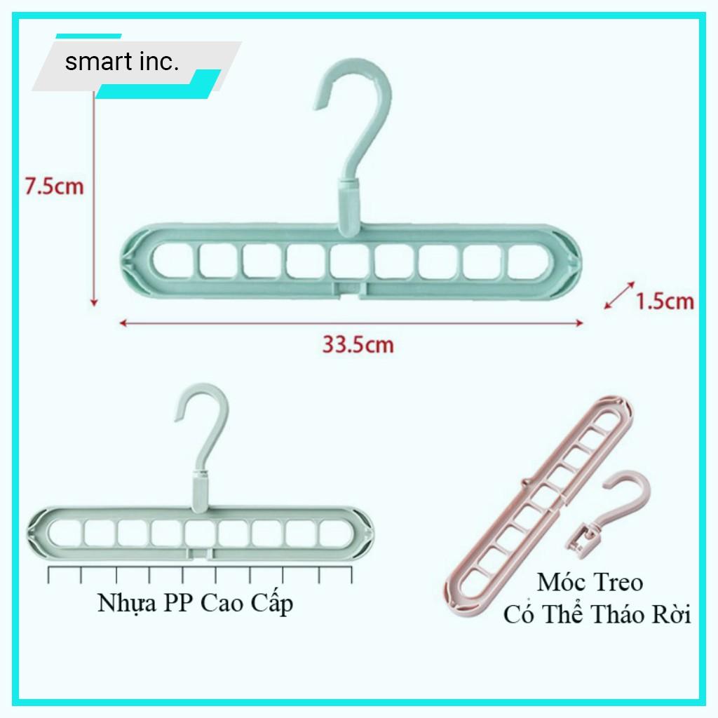 Móc Sào Treo Phơi Quần Áo Cho Bé Gia Đình Thanh Nhựa Cứng 9 Lỗ Mắc Phơi Gấp Xếp Gọn Bỏ Tủ Tiết Kiệm Diện Tích