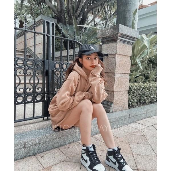 Áo khoác Hoodie Basic Nữ MAYLAN STORE nhiều màu - ulzzang form rộng hàn quốc - vải nỉ lót bông