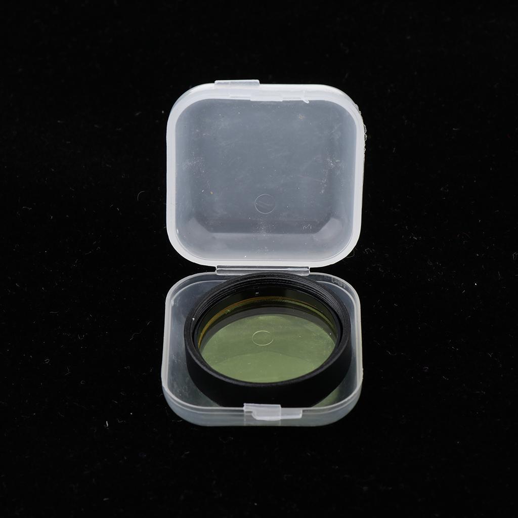 Universal Telescope Eyepiece Moon Planet Filter Yellow for Astronomy 1.25"