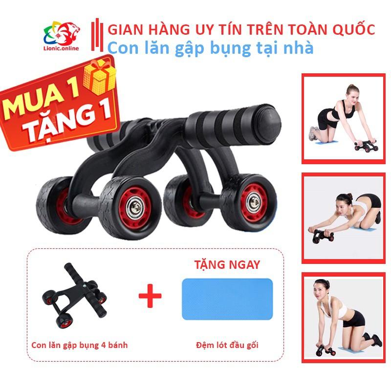 Con Lăn Tập Bụng Gym 4 Bánh ️tặng miếng thảm️ Con Lăn Tập Cơ Bụng Dùng Cho Cả VĐV Chuyên Nghiệp