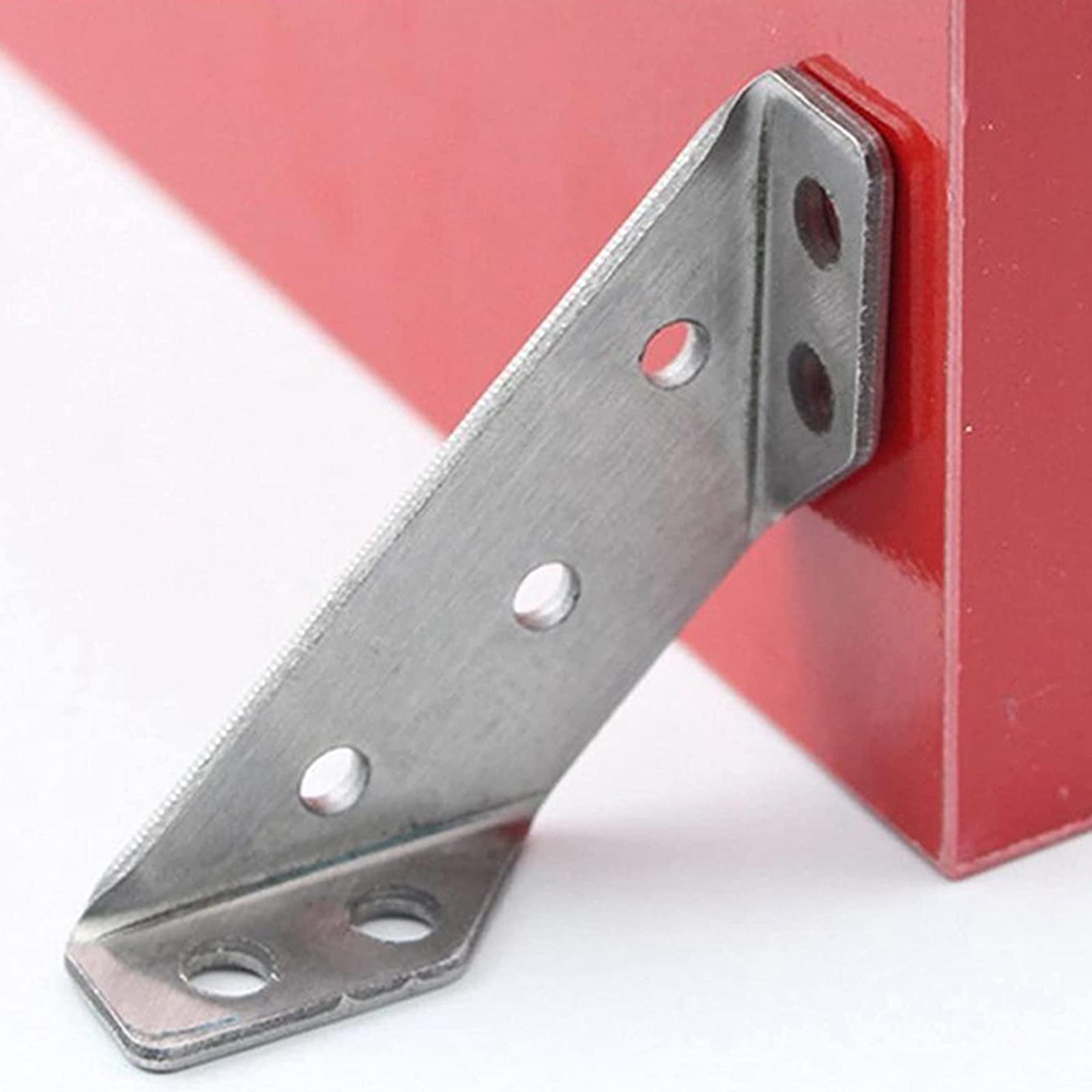 4x Stainless Steel Corner Joint, Furniture Corner Connector Fastener, Angle Corner Brackets for Shelf Window Table
