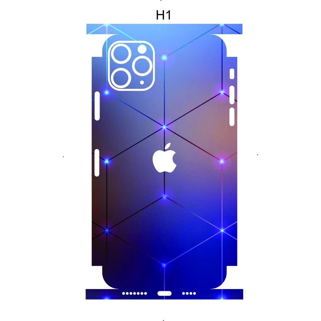 Miếng Dán Skin mặt lưng full viền Dành Cho Điện Thoại iphone 6 đến 13 pro max, chống trầy xước,