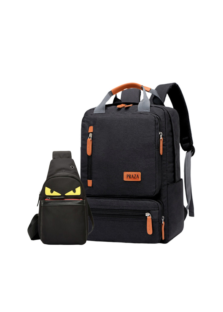 Bộ Túi Đeo Chéo Unisex Thời Trang Và Balo Laptop Nam Nữ Có Nhiều Ngăn Praza - BLTK182DC106