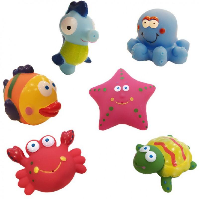 Hộp đồ chơi tắm 6 món Toys House TL811-1 hình sinh vật biển - BPA free