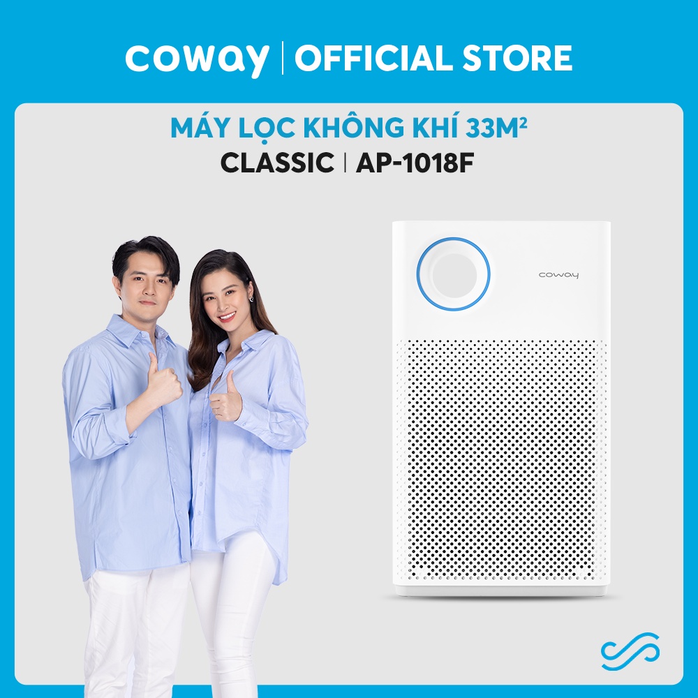 Máy lọc không khí Coway Classic AP-1018F - Diện tích phòng sử dụng tới  33.9m2 - Hàng chính hãng