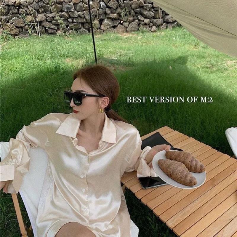 Sơ mi lụa Thái highfashion mềm mịn độ bóng nhẹ chanh xả