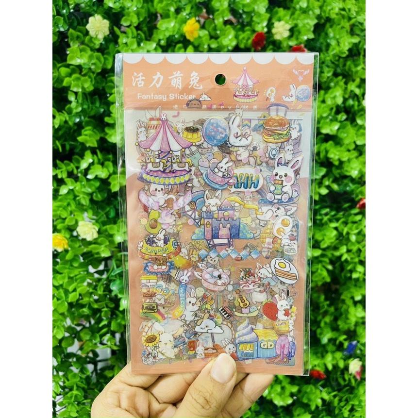 Sticker Bộ 6 Tấm Trang Trí Sổ Siêu Cute (Nhiều Chủ Đề)