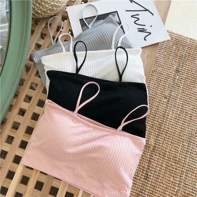 Áo bra cotton tăm đệm mỏng