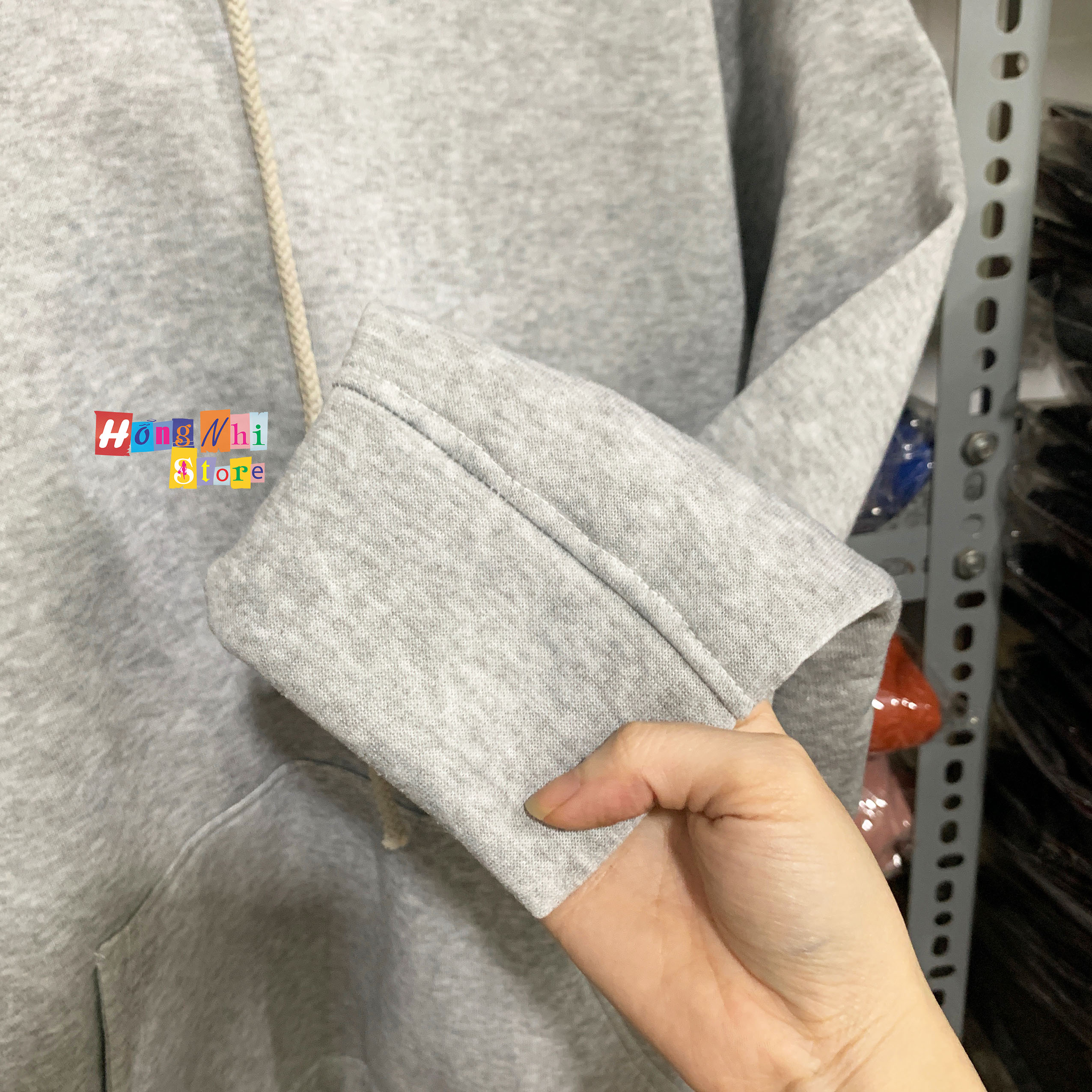 Áo Khoác Hoodie Trơn Ulzzang Unisex Màu Xám Chất Nỉ Bông Cao Cấp Dáng Rộng Nam Nữ - MM