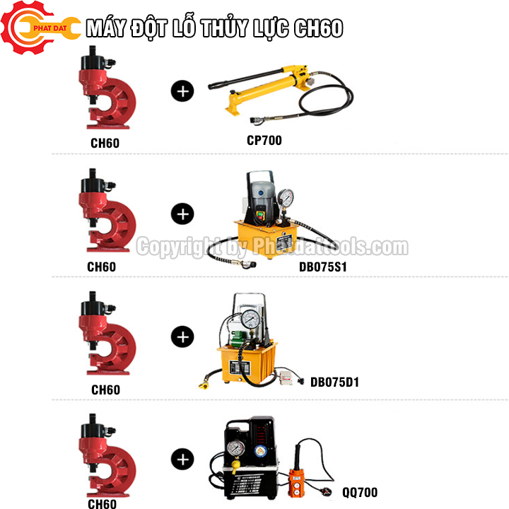 Đầu đột lỗ thủy lực PADA CH60