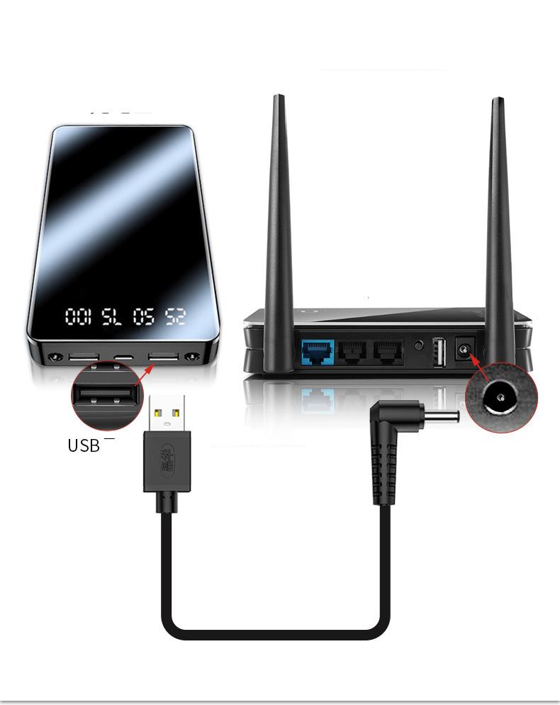 Cáp sạc usb đầu tròn 5.5mm cho modem, camera - Jinghua U551 - Hồ Phạm