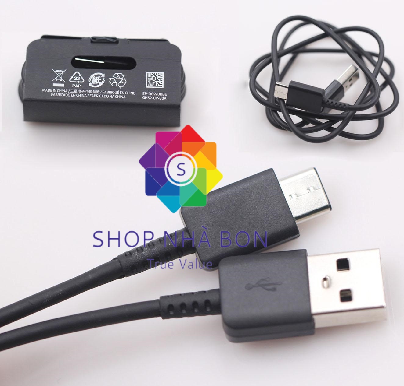 Cáp sạc dành cho Samsung Type C - đen