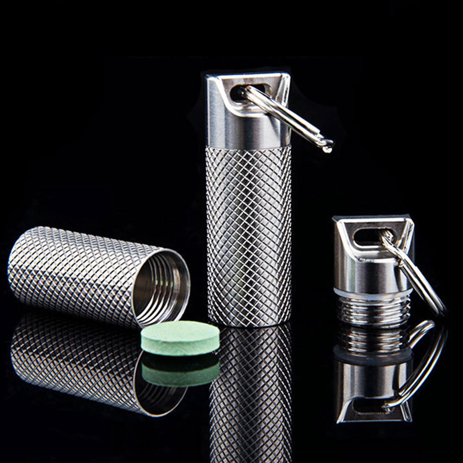 Waterproof Medication Pill Box Pill Fob Bottle Case Capsule Bottle for Hiking Camping