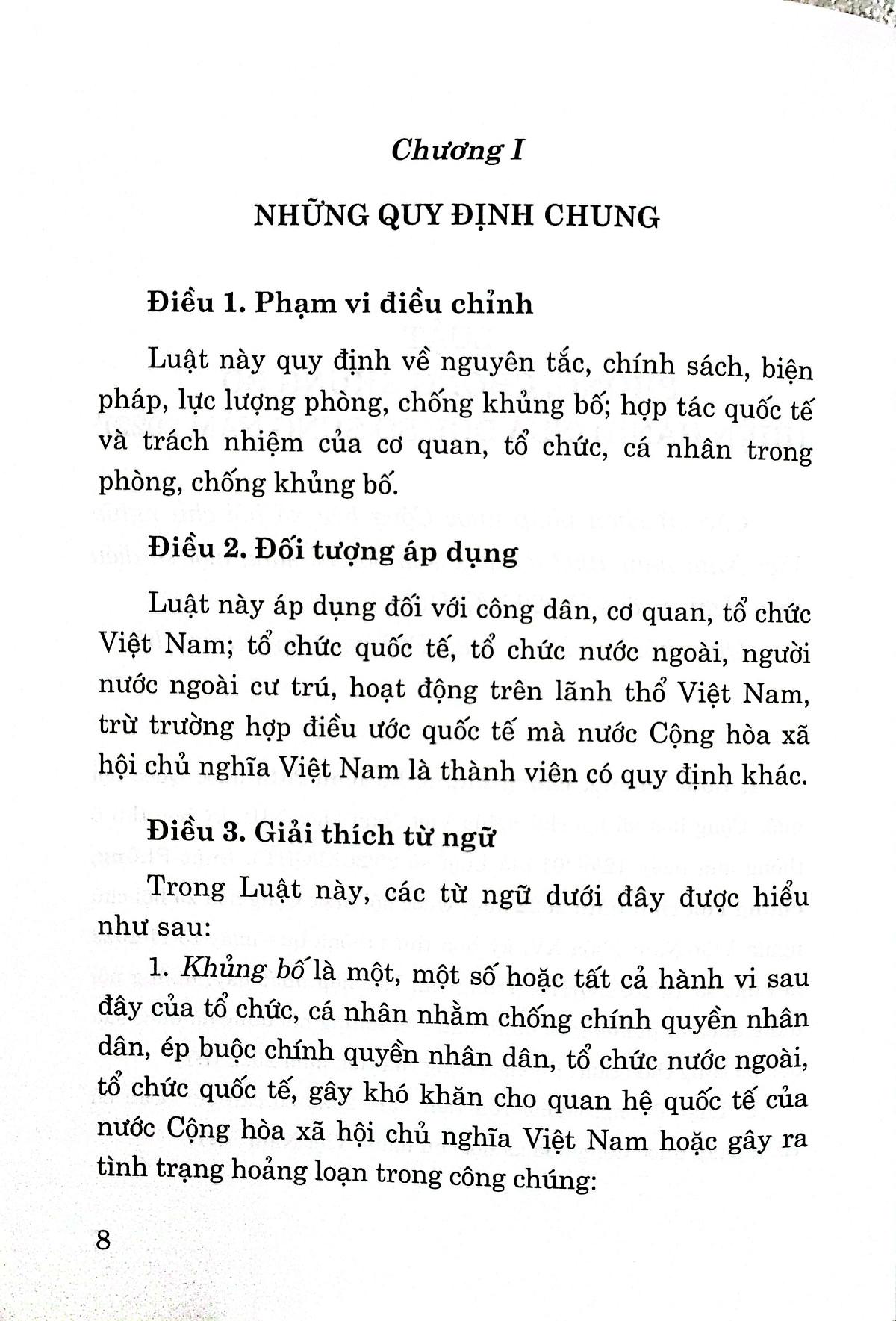 Luật Phòng, Chống Khủng Bố (Hiện Hành) (Sửa Đổi, Bổ Sung Năm 2022)