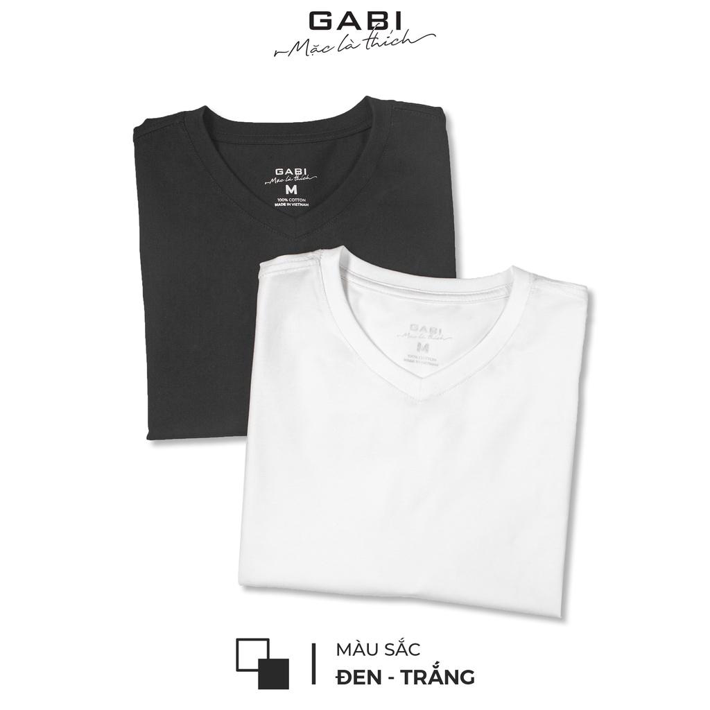 Áo thun Nam cotton 100% cổ tim Basic form Regular