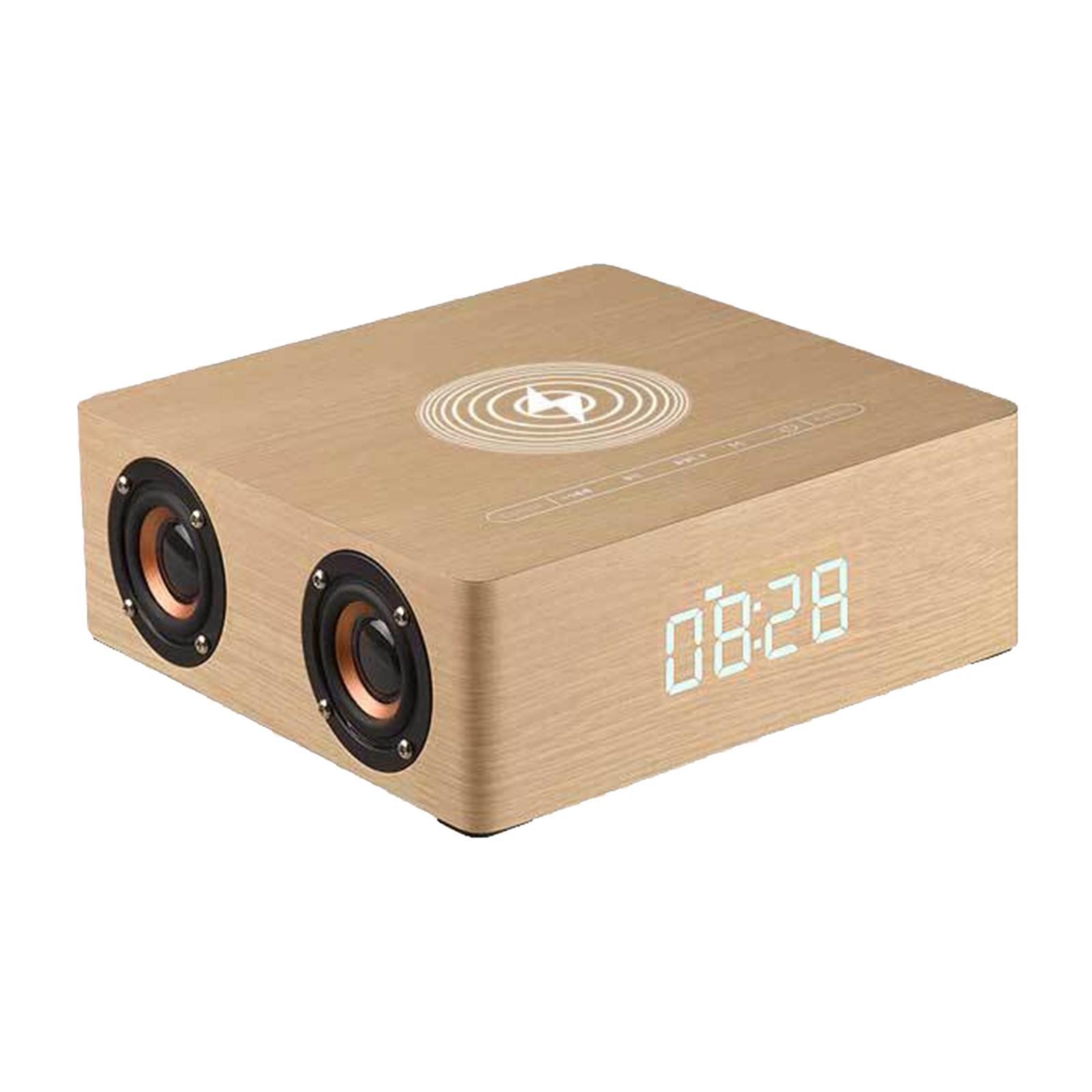 Retro Multi-Function Bluetooth Speaker Alarm Clock Wireless Charger