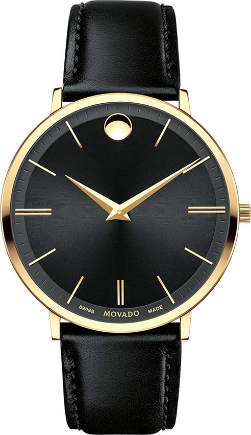 Đồng Hồ Nam Dây Da Movado 0607087 (40mm) - Mặt Đen