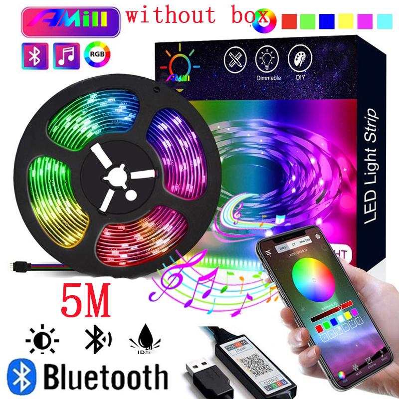 Cuộn dây led 5m MT5A 16 triệu màu sắc RGB - Điều khiển bằng điện thoại smartphone hoặc remote - Bọc silicon chống nước, có keo dán - Cảm ứng nháy theo nhạc - Trang trí phòng game, máy tính, TV, ô tô, phòng khách, cây thông noel ... Quay tiktok cực đẹp