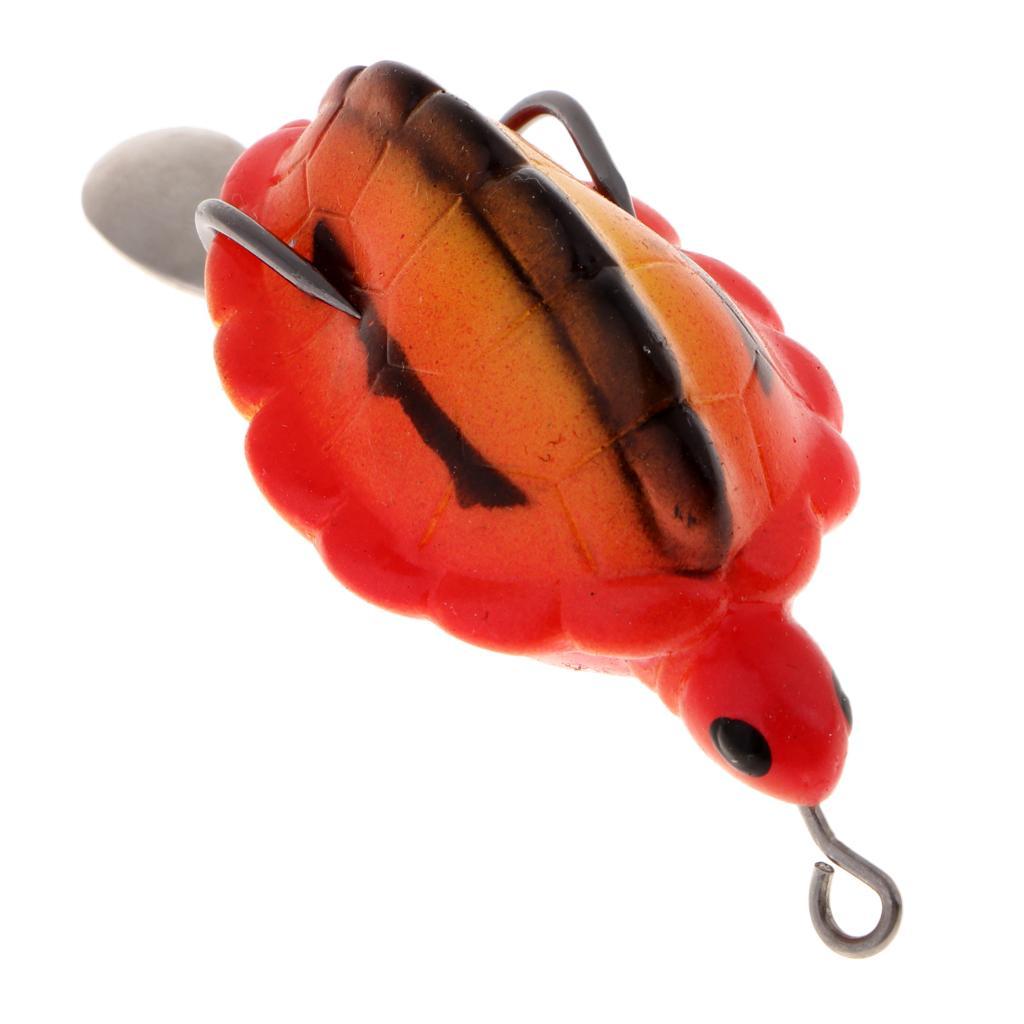 Soft Silicone Frog   Hook Baits Crankbaits Orange