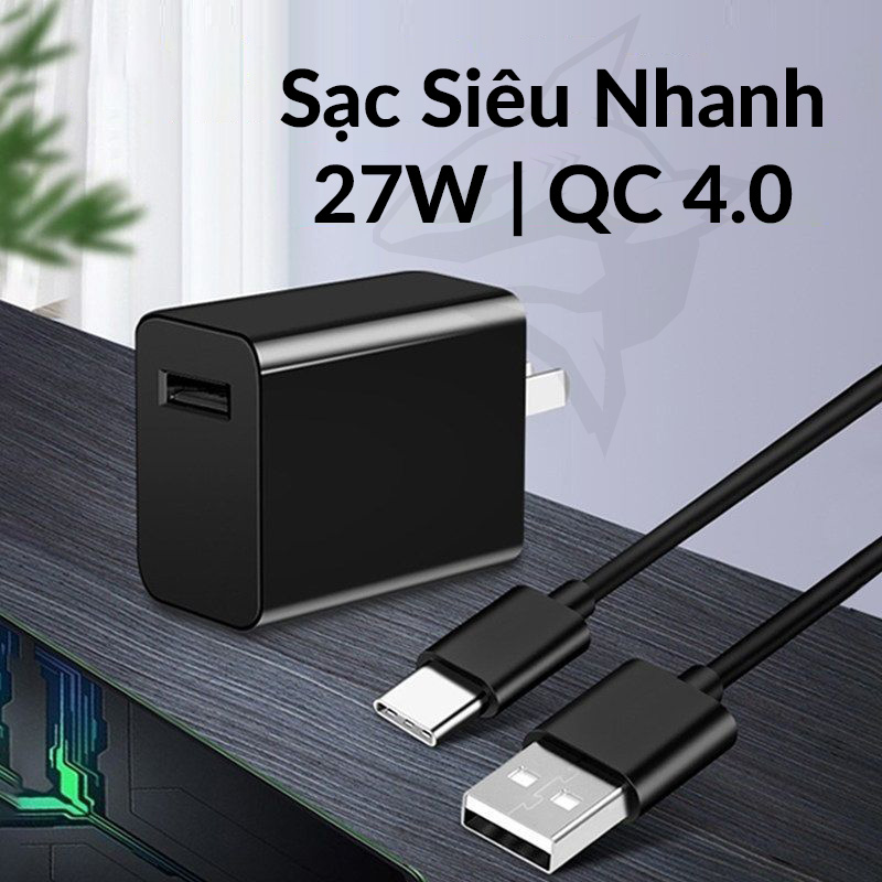 Củ Sạc Nhanh Black Shark 27W MDY-10-EH 【Bảo Vệ Đa Chức Năng ◆ QC 4.0 ◆ Chip Quản Lý Điện Năng Thông Minh】 - Hàng Chính Hãng