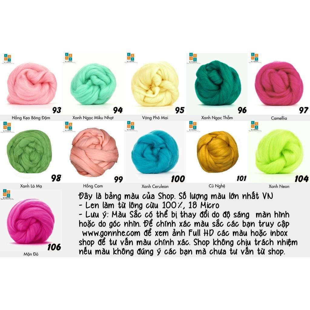 TỰ CHỌN MÀU LEN VÀ TẠO CHO MÌNH COMBO LEN CHỌC - COMBO NEEDLE FELTING ĐẦY ĐỦ