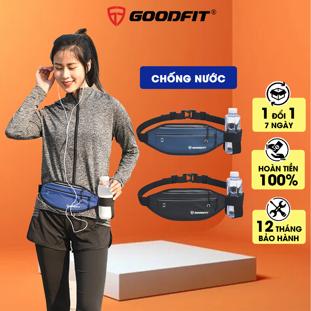 Túi đeo hông, đeo bụng, đeo chéo thể thao chạy bộ có ngăn đựng nước GoodFit GF112RB