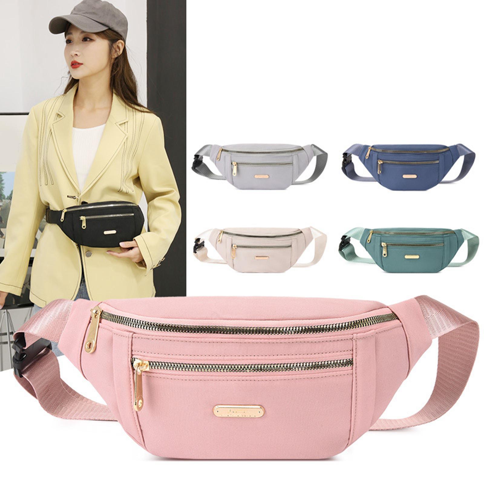 Fanny Pack Waist Pack with 2 Zipper Pockets Waist Bag for Running Workout Travel