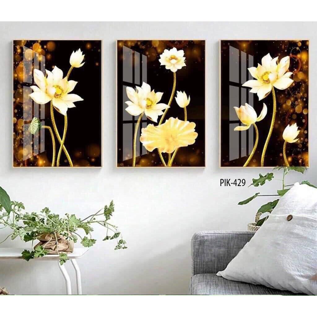 Tranh treo tường tráng gương bóng kiếng nai trừu tượng hiện đại sang trọng B-4586