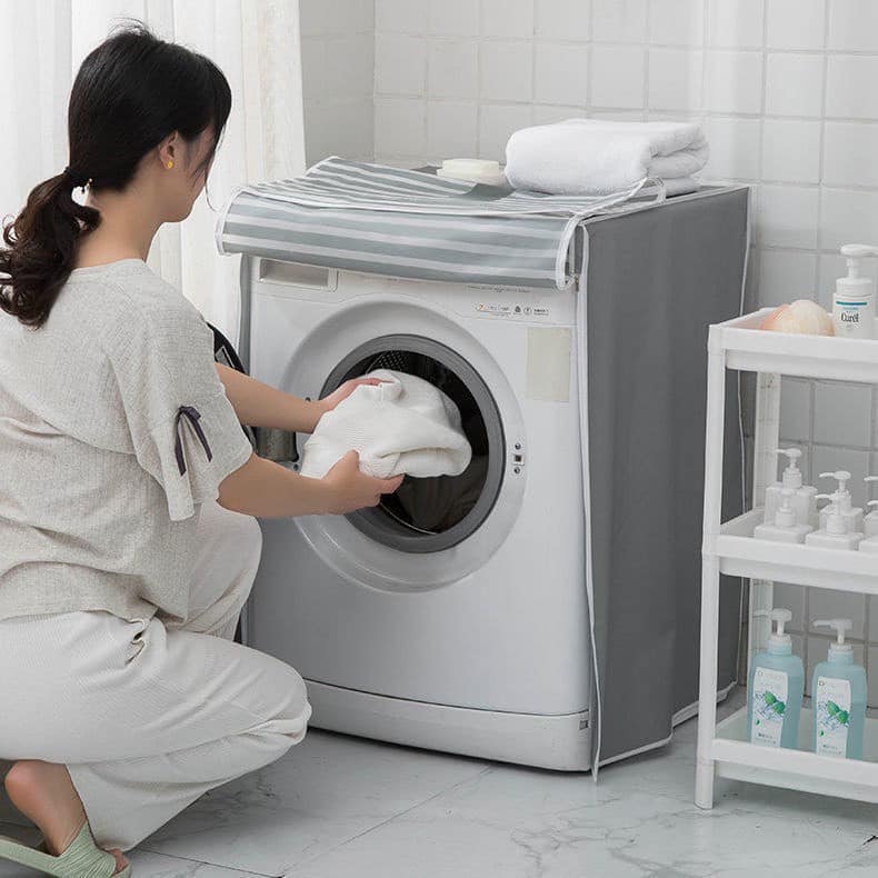 BỌC MÁY GIẶT HOA VĂN 3D MẪU MỚI - CỬA NGANG