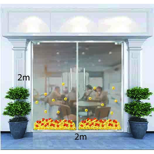 Decal Dán Tường Chân Đồng Tiền Vàng