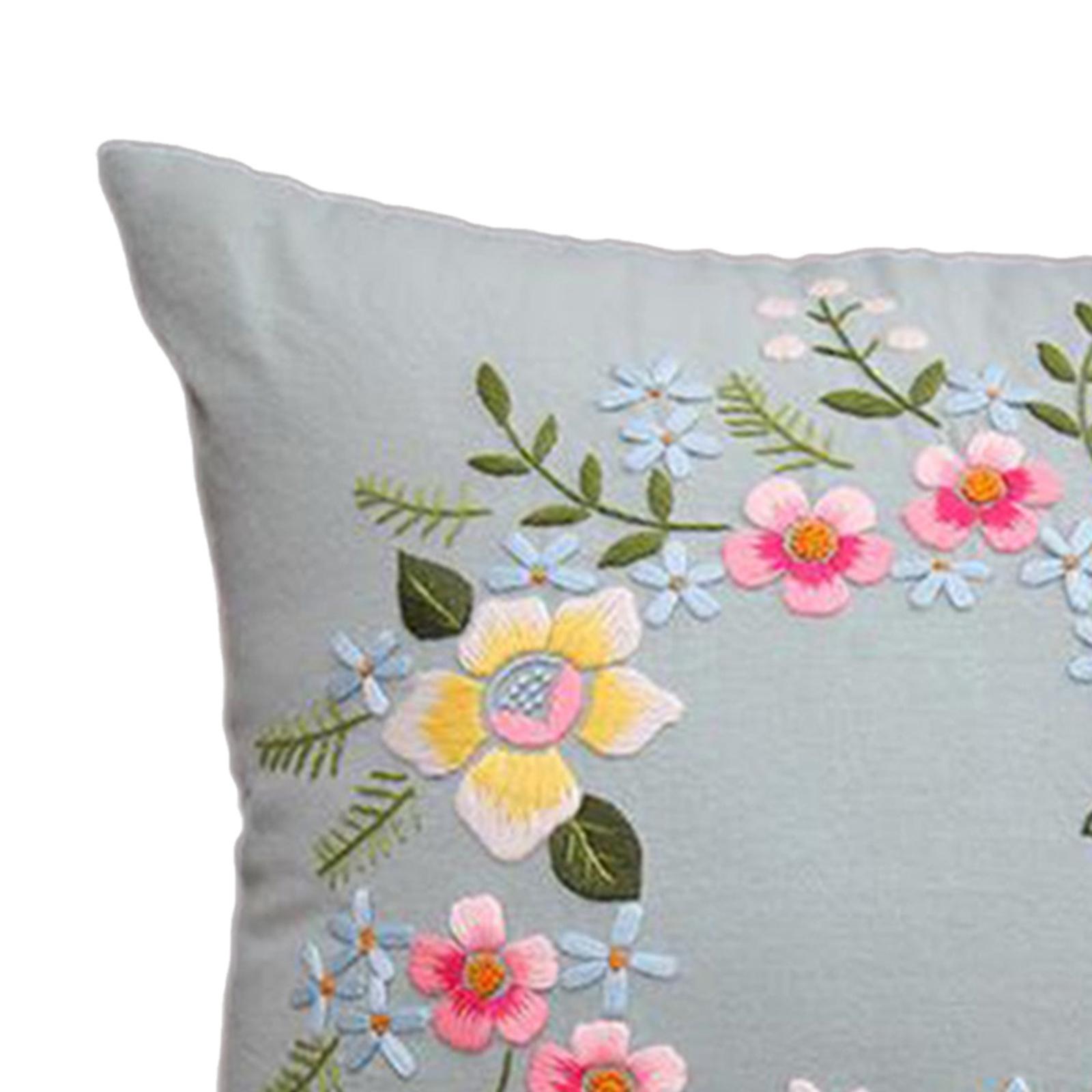 3Pieces Embroidery Pillow Covers Kit Cushion Cover Pillow Case Kit Cross Stitch Kits for Beginners