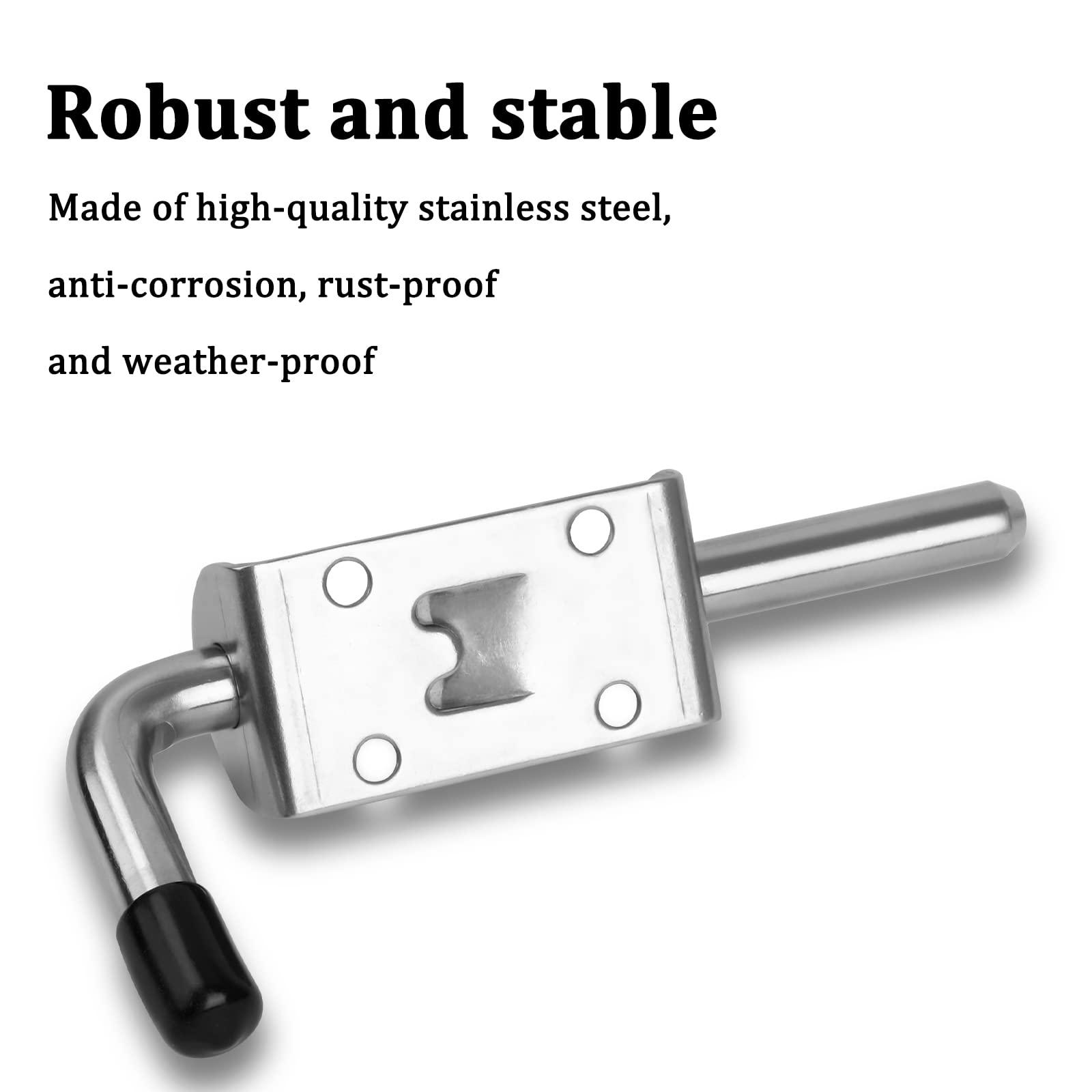 2 mảnh thép không gỉ thanh lò xo - thanh bu lông - Tanrene Türriegel - khóa cửa - Cửa Riegel - Spring Bar Snap Lock - khóa cửa cho tất cả các loại cửa và cửa sổ