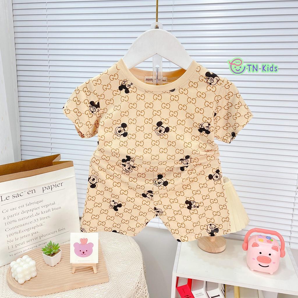 Bộ Ngắn Tay Thun Lạnh Thương Hiệu Cho Bé Trai Bé Gái Từ 7-32kg HÀNG LOẠI 1