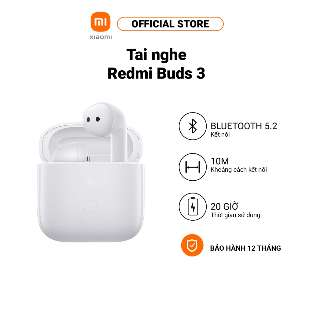 Tai Nghe Bluetooth Không Dây Xiaomi Redmi Buds 3 chống ồn - Hàng chính hãng