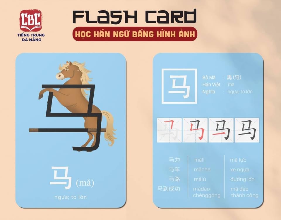 Flash Card Học Chữ Hán Bằng Hình Ảnh