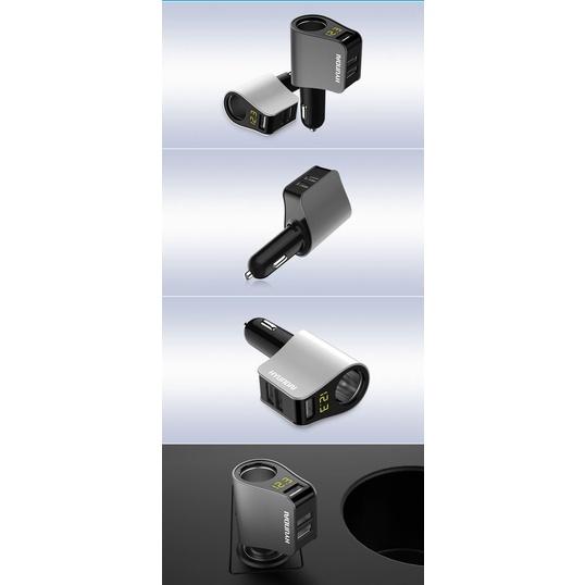 Bộ Chia Tẩu, Tẩu sạc Hyundai cao cấp 1 tẩu tròn , có màn hình LED hiển thị điện áp - Hàng Chất Lượng