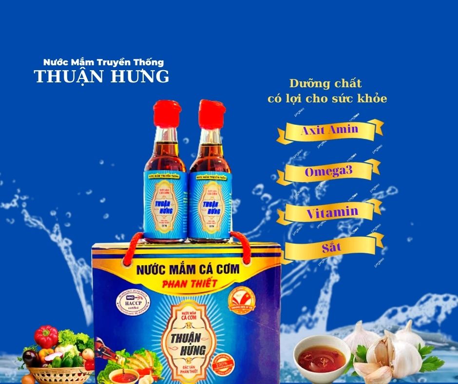 Nước mắm cốt nhĩ Thuận Hưng 35 đạm/1 hộp 8 chai 60ml