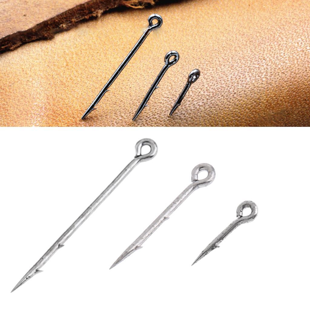 20Pcs High-carbon Steel Sea Fishing Worm Hooks Fishhook Straight Live Bait Lure Hooks, S M L