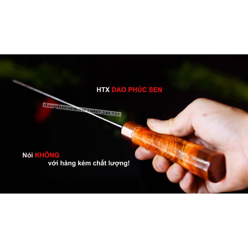 Dao Phúc Sen chặt - thái bản 10 cán cẩm khâu đồng đỏ