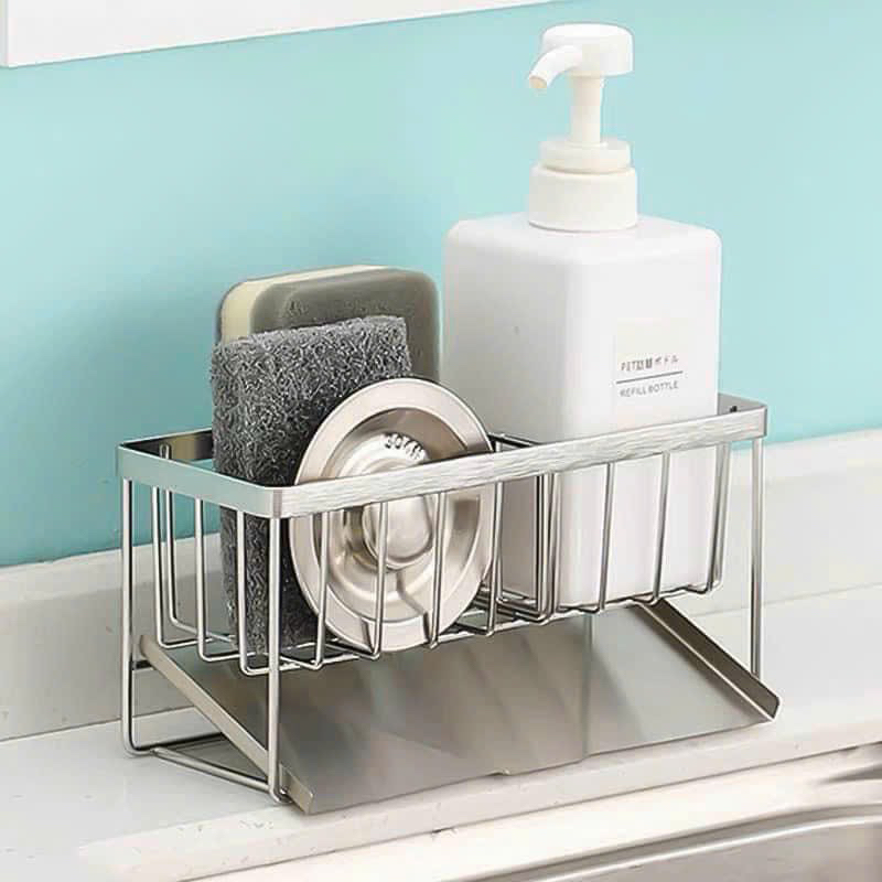 Giá kệ để đồ rửa chén, khay đựng đồ rửa bát 2 ngăn có khay hứng nước nghiêng - Mẫu Mới