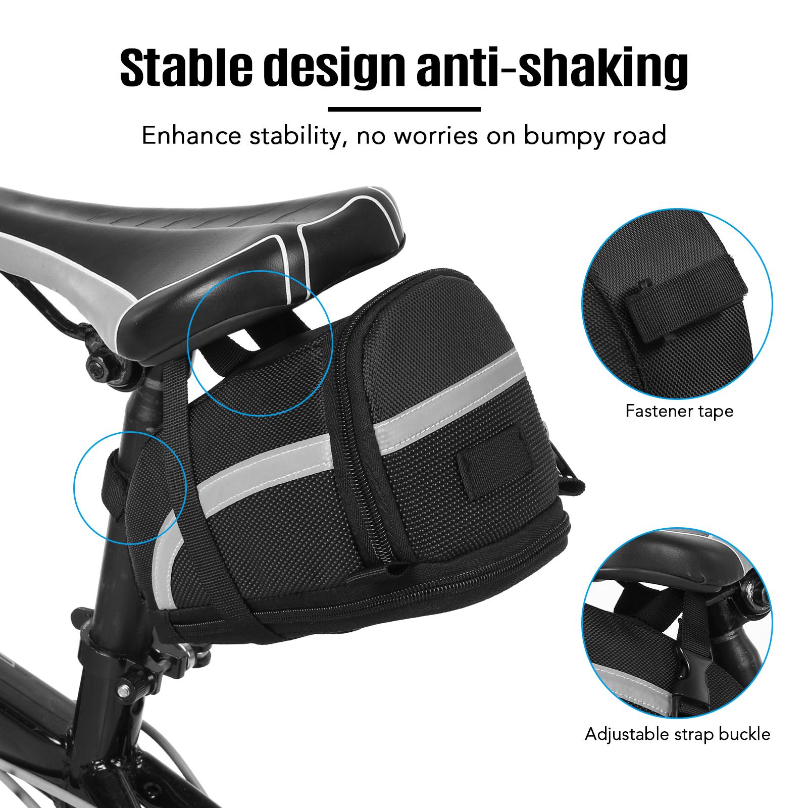 Túi yên xe đạp được làm bằng vải nylon chống thấm nước, có độ bền cao,dức chứa lớn, kích thước có thể mở rộng