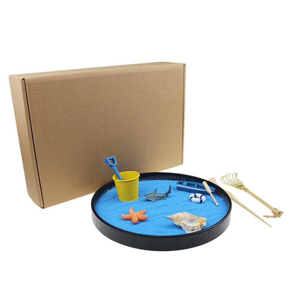 Beach Sandbox Sea Life Office Zen Garden Mini Landscape Miniature Child Toy