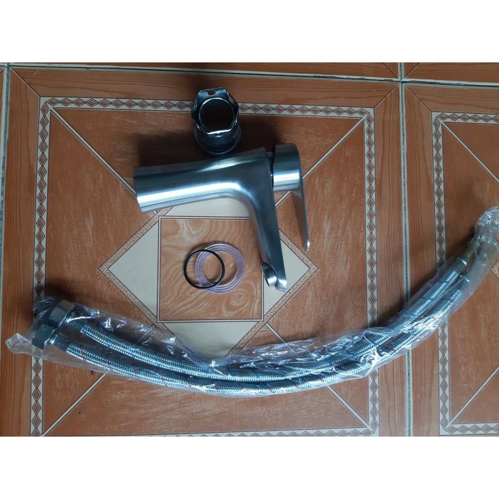 VÒI LAVABO NÓNG LẠNH CAO CẤP 304 CAO 20cm.