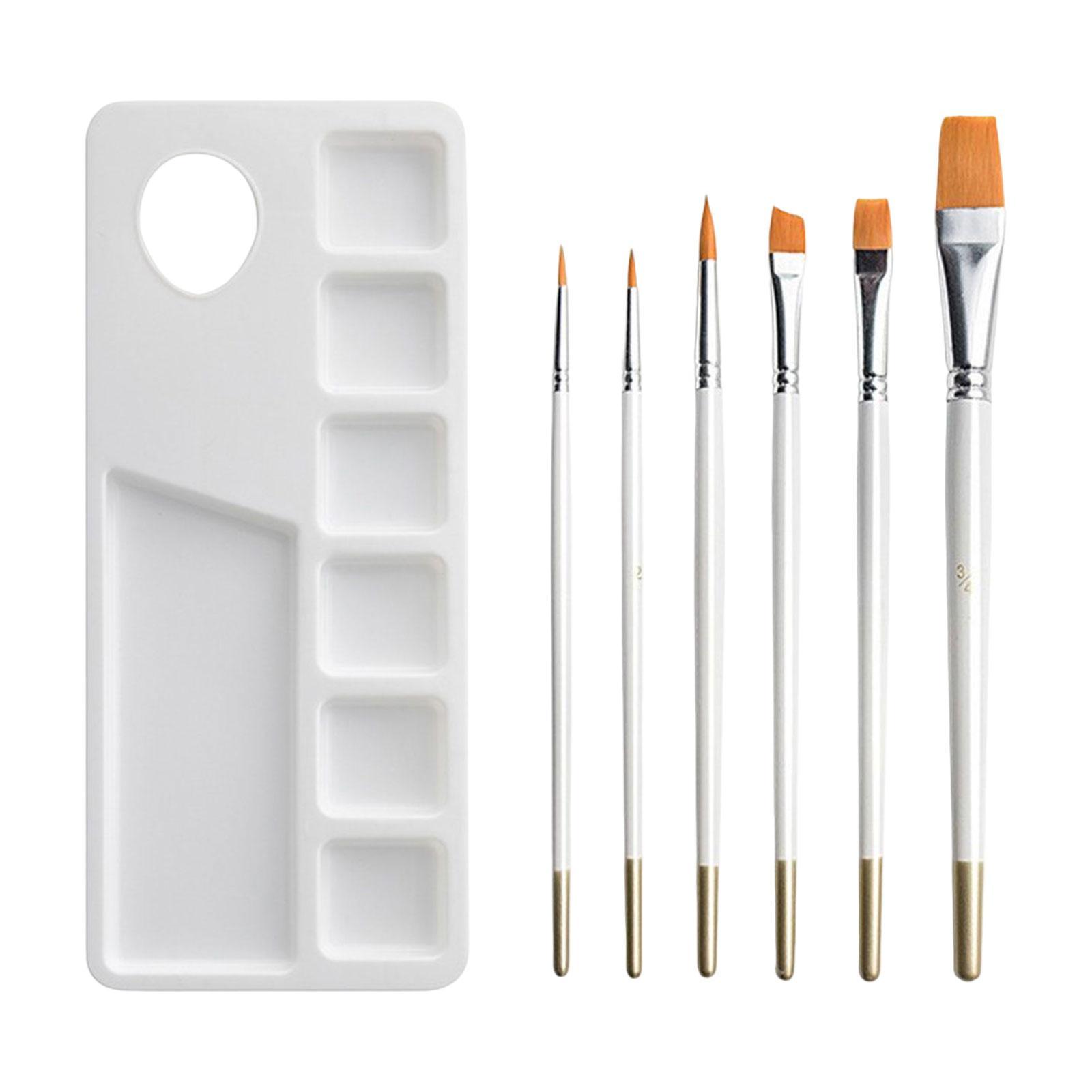7 Pieces Artist Paint Brushes Durable Accessory Long Handle Paint Brush Pen Set Acrylic Painting Brushes Paintbrushes for Kids Adults Artist
