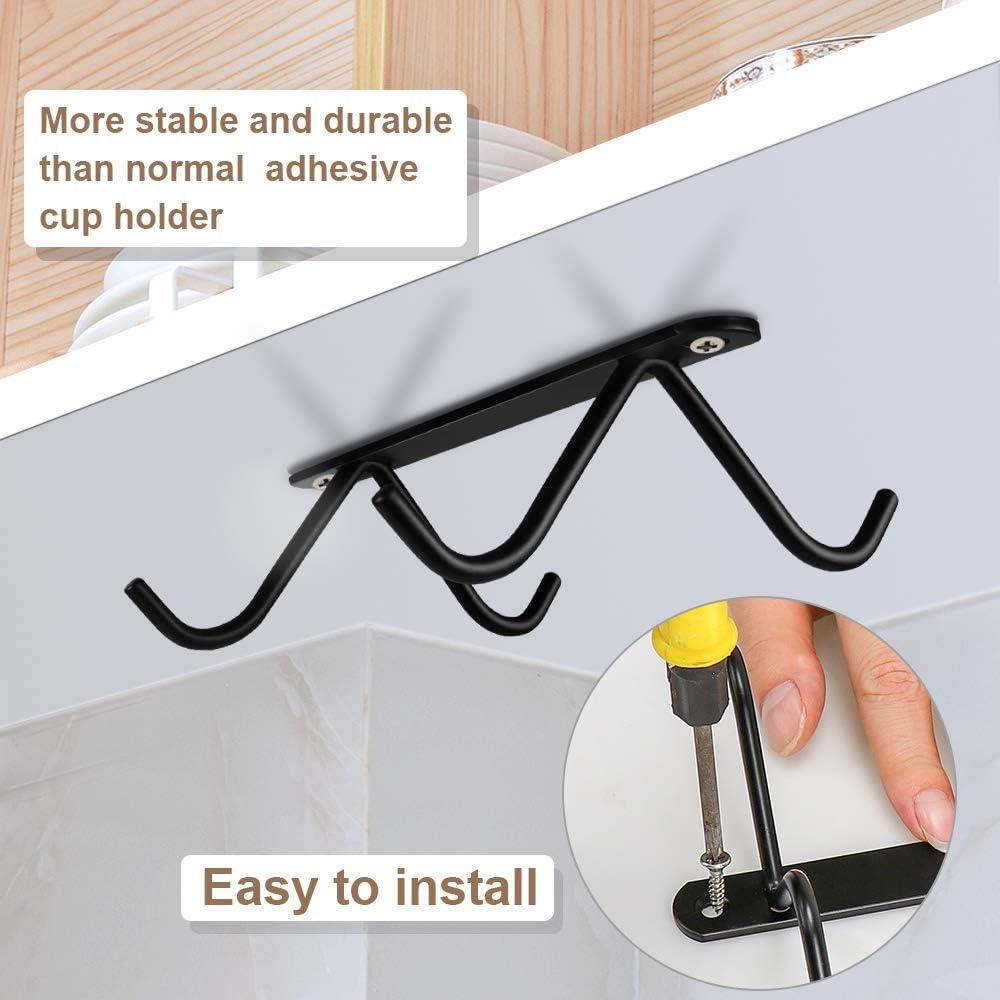 Giá đỡ cốc cà phê, Giá đỡ cốc 3 chiếc Giá đỡ cốc Móc treo cốc Giá đỡ móc đa năng, để đựng cốc cà phê hoặc treo dụng cụ nhà bếp, thắt lưng, khăn quàng cổ