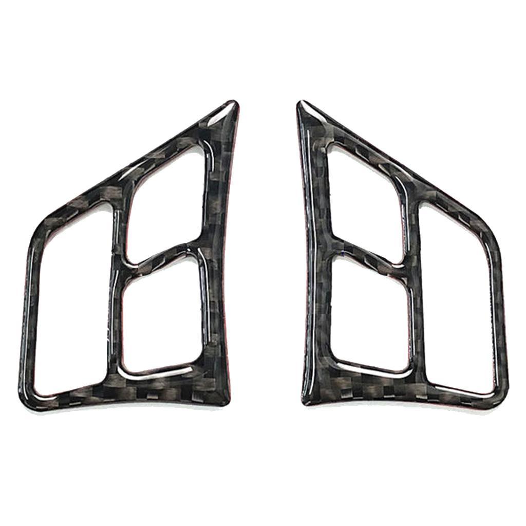 Carbon Fiber Replacement Steering Wheel Buttons Stickers Trim For E90