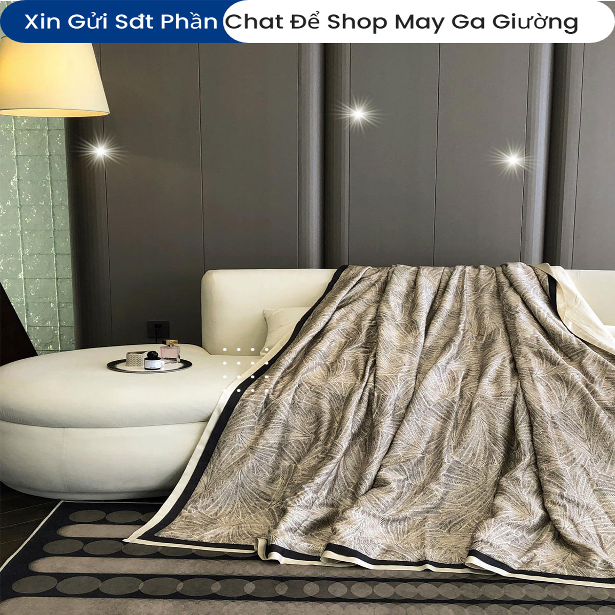Bộ Chăn Ga Gối Đệm Lụa Tencel 100s Màu Trơn 5 Món Cao Cấp Chăn Chần Bông Lụa Mềm 08