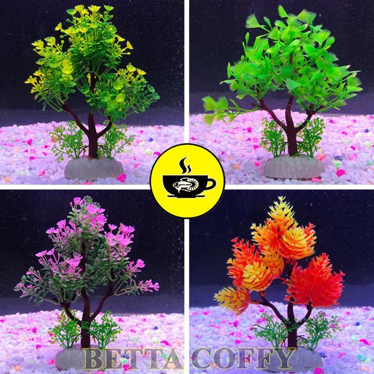 Mô hình cây cảnh nhựa 20cm 30cm - trang trí bể cá cực đẹp